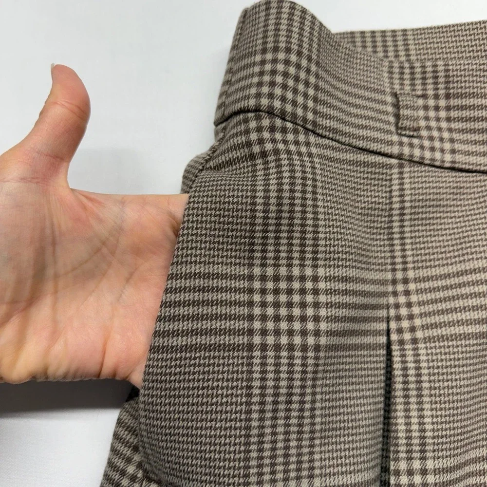 Hollister Plaid Pleated Mini Skort Brown Academia Y2K Preppy Size M - Picture 5 of 8